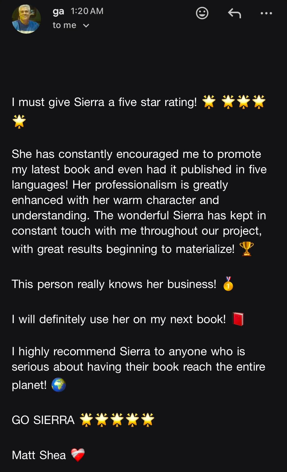 Review from Matt Shea